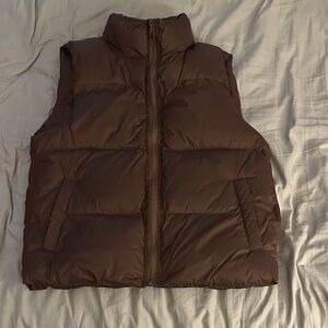 SHEIN Women's Brown Puffer Vest